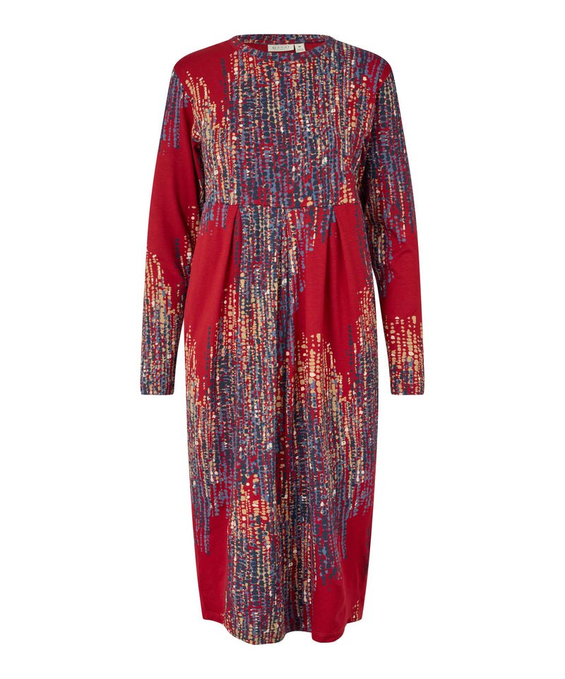Namo Print Dress - Red Dahlia