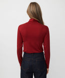 Brooklyn Turtleneck T-Shirt - Red Dahlia
