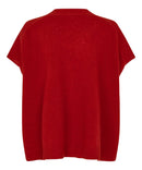 Lucanne Sleeveless Cardigan - Red Dahlia