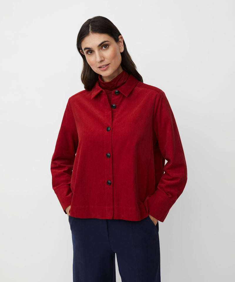 Iowa Button Cardigan - Red Dahlia