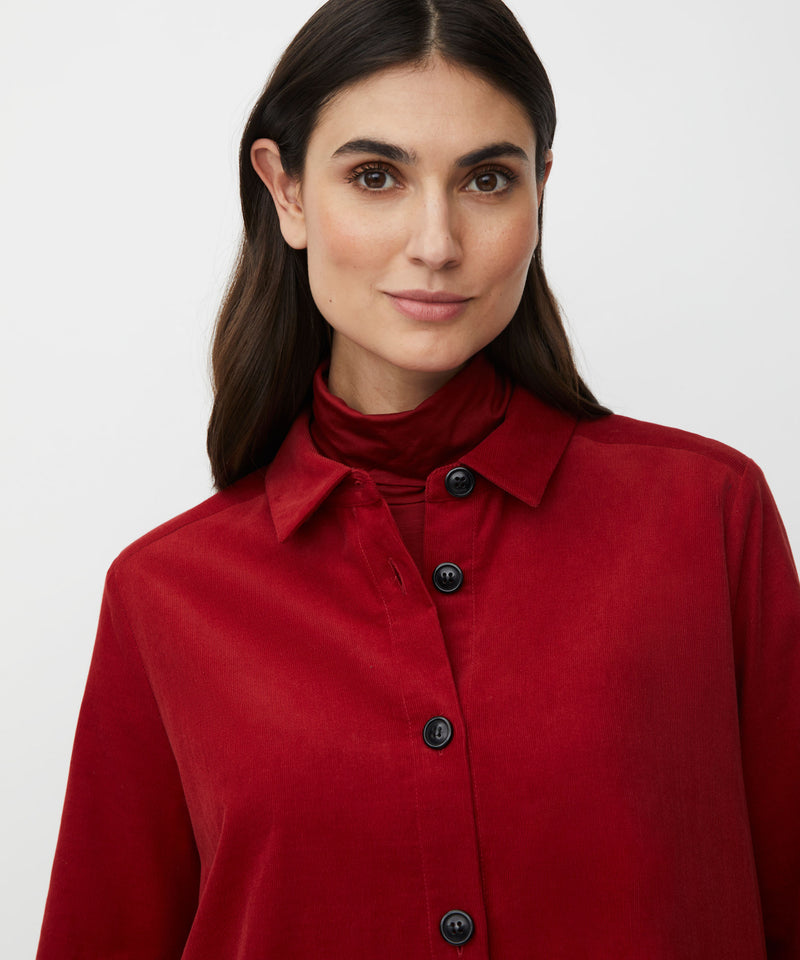 Iowa Button Cardigan - Red Dahlia