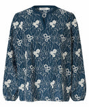 Dixie Print Blouse - Sargasso Sea