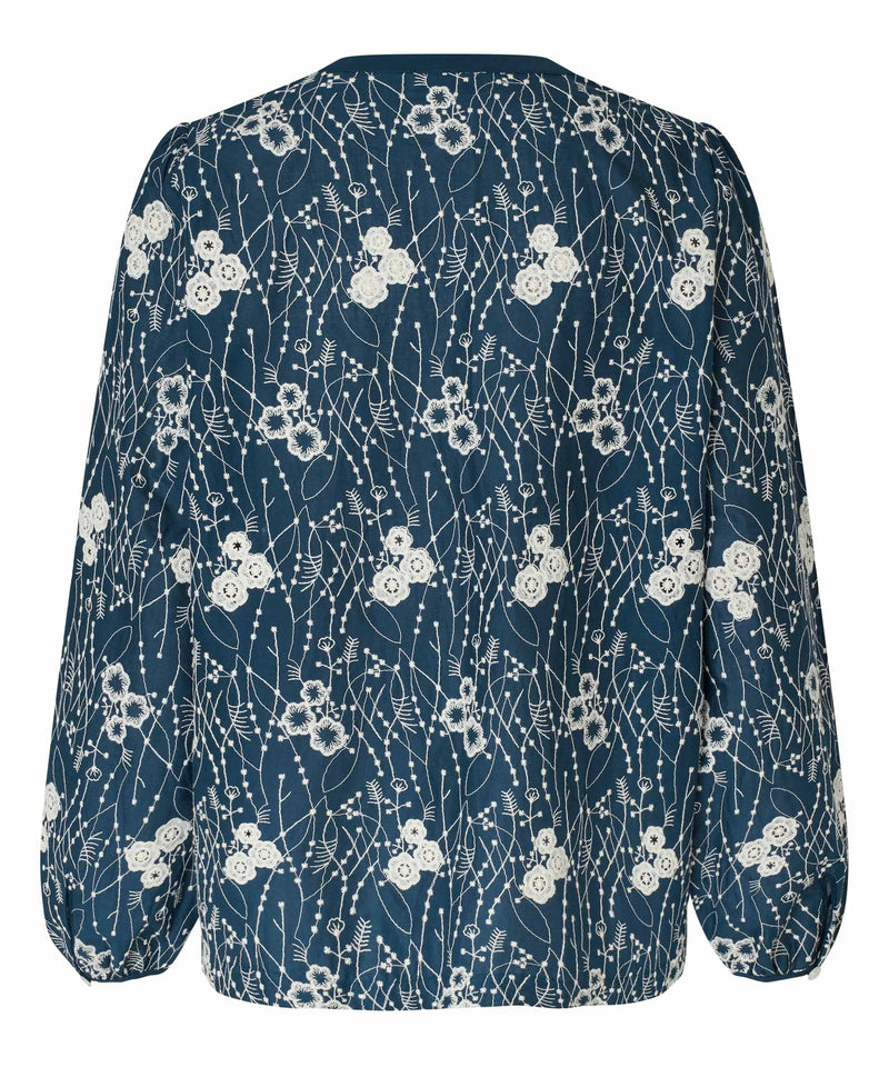 Dixie Print Blouse - Sargasso Sea