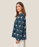 Dixie Print Blouse - Sargasso Sea