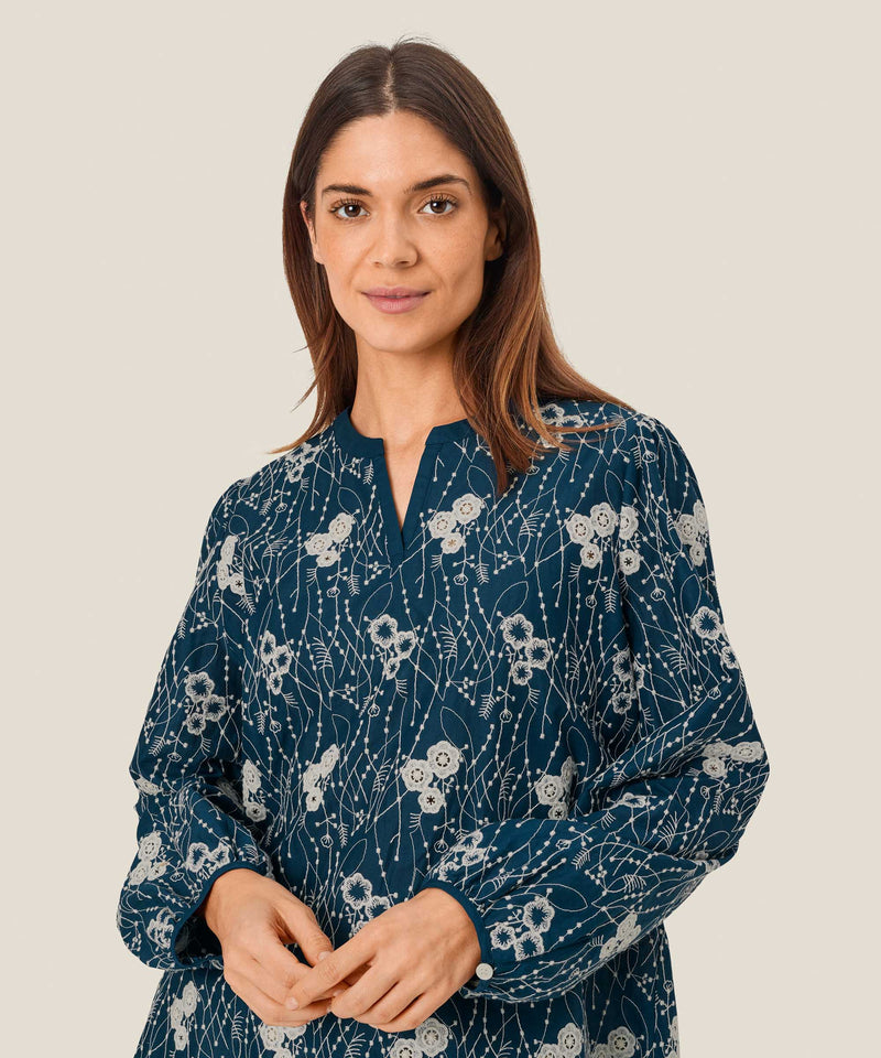 Dixie Print Blouse - Sargasso Sea