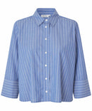 Ilonka 3/4 Sleeve Stripe Shirt - Sargasso Sea
