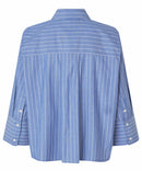 Ilonka 3/4 Sleeve Stripe Shirt - Sargasso Sea