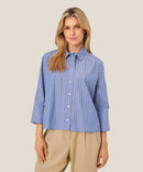 Ilonka 3/4 Sleeve Stripe Shirt - Sargasso Sea