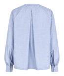 Dortea Tie Neck Blouse - Sargasso Sea