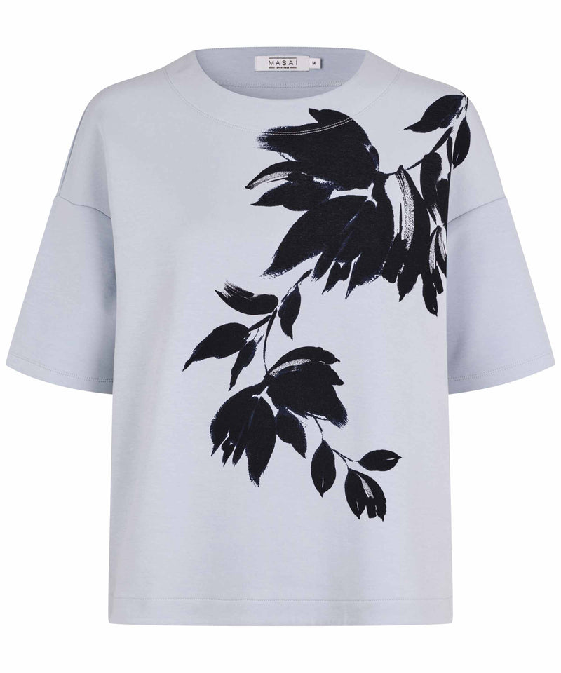 Dominan Front Print T-Shirt - Heather