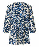 Kata 3/4 Sleeve Print Shirt - Ultramarine