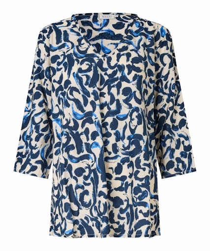 Kata 3/4 Sleeve Print Shirt - Ultramarine