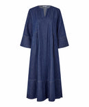 Nasya 3/4 Sleeve Dress - Dark Denim