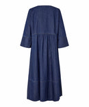 Nasya 3/4 Sleeve Dress - Dark Denim