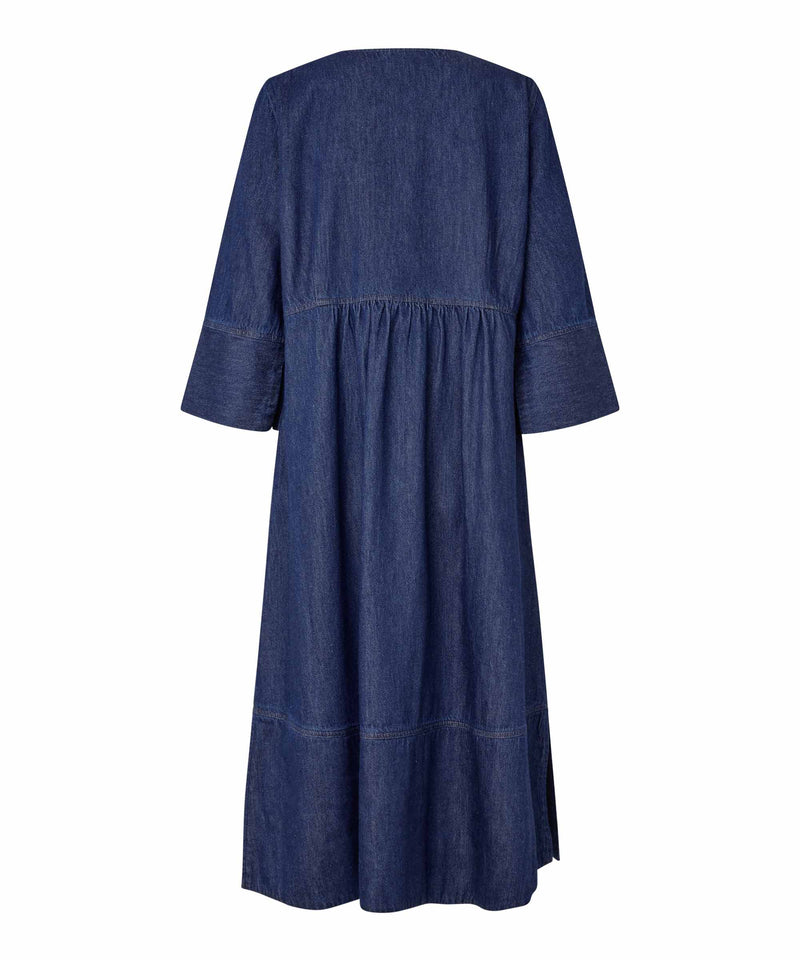 Nasya 3/4 Sleeve Dress - Dark Denim