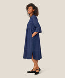 Nasya 3/4 Sleeve Dress - Dark Denim