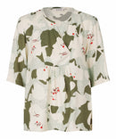 Dusya Short Sleeve Print Shirt - Frosty Green