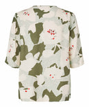 Dusya Short Sleeve Print Shirt - Frosty Green