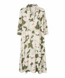 Nikeetos 3/4 Sleeve Print Dress - Frosty Green