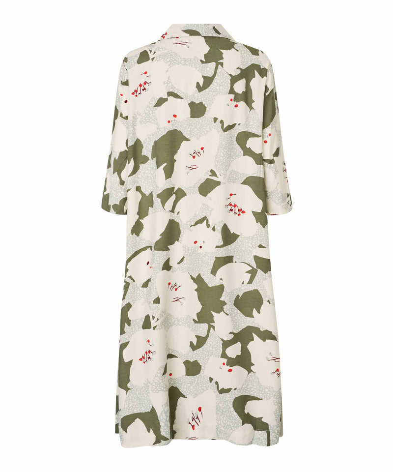 Nikeetos 3/4 Sleeve Print Dress - Frosty Green