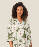 Nikeetos 3/4 Sleeve Print Dress - Frosty Green