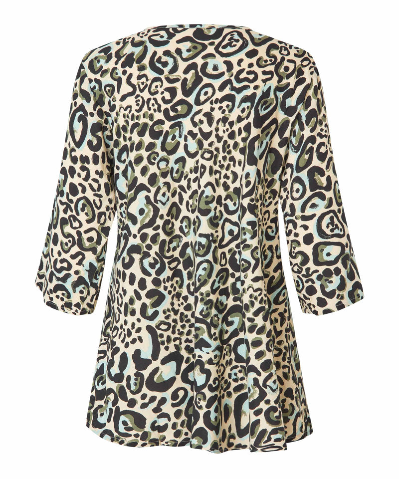 Kata 3/4 Sleeve Print Shirt - Lichen Green