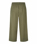 Piana Wide Crop Trouser - Lichen Green