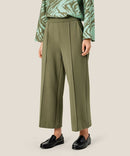 Piana Wide Crop Trouser - Lichen Green