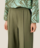 Piana Wide Crop Trouser - Lichen Green