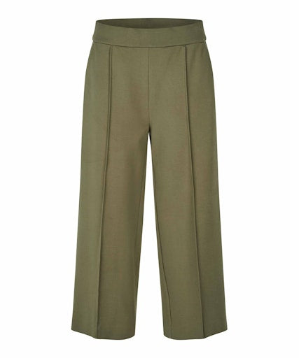 Piana Wide Crop Trouser - Lichen Green