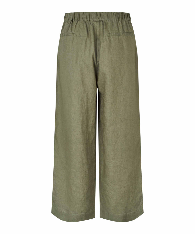 Parini Wide Leg Trousers - Lichen Green