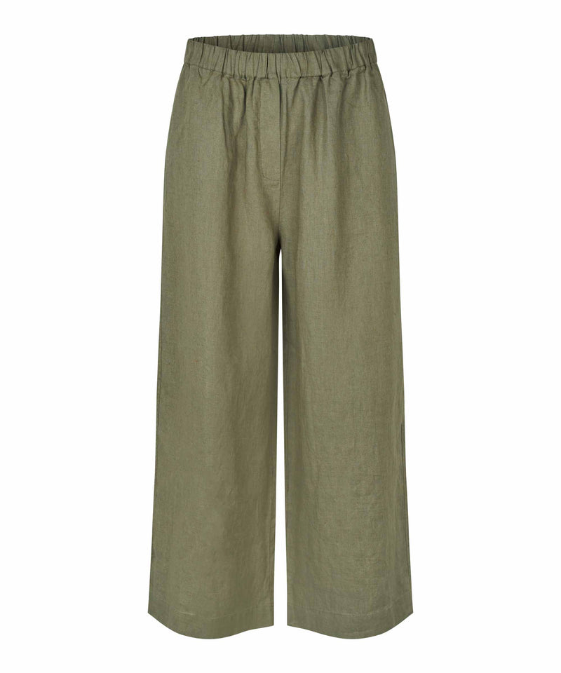 Parini Wide Leg Trousers - Lichen Green