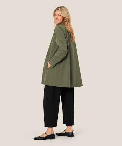 Teresa Long Coat - Lichen Green