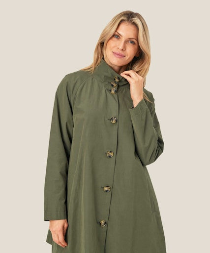 Teresa Long Coat - Lichen Green