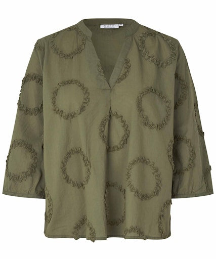 Bogdana 3/4 Sleeve Shirt - Lichen Green