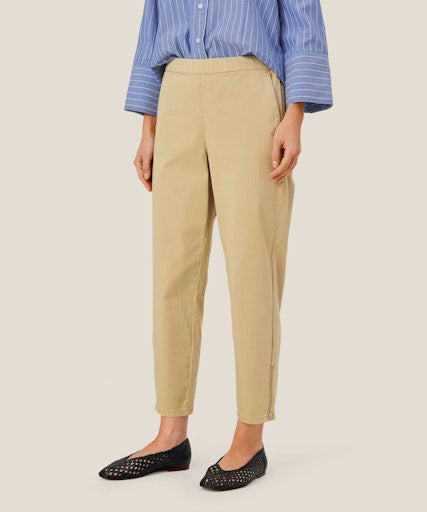 Padme Slim Leg Trousers - Safari