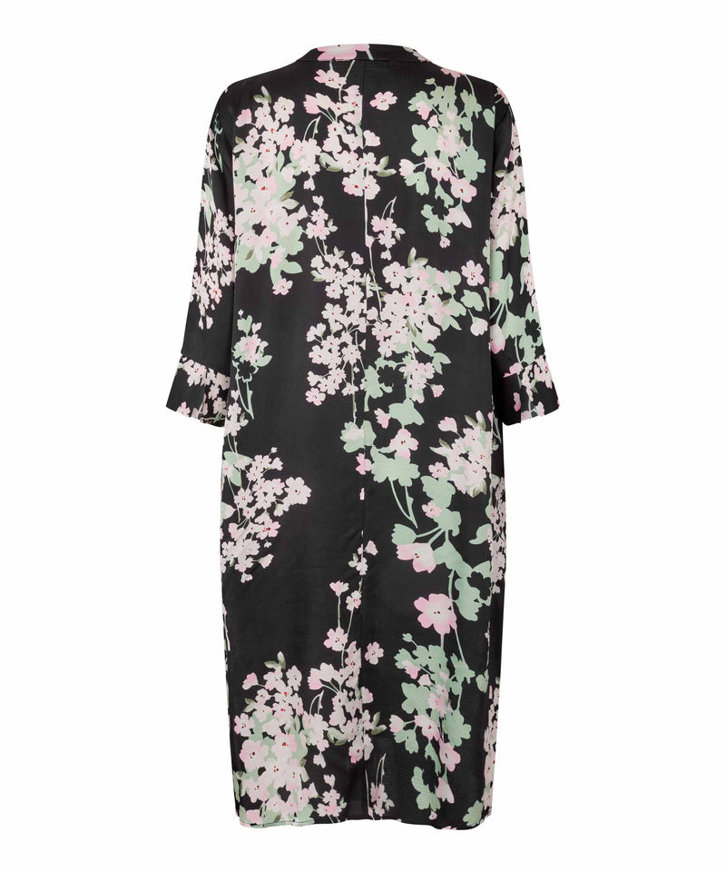 Nimes 3/4 Sleeve Print Dress - Pink Lady