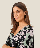 Begitta Short Sleeve Print Shirt - Pink Lady