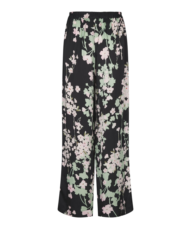 Parili Wide Leg Print Trousers - Pink Lady