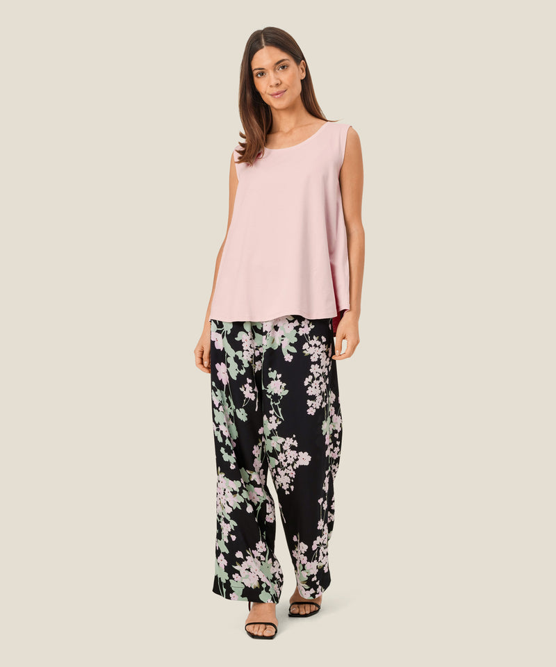 Parili Wide Leg Print Trousers - Pink Lady