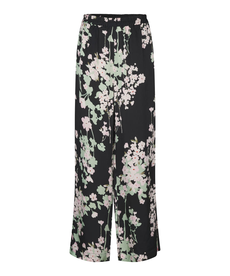 Parili Wide Leg Print Trousers - Pink Lady