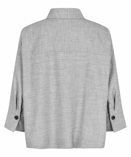 Idakaia 3/4 Sleeve Shirt - Light Grey Melange