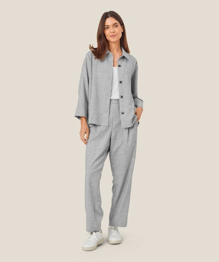 Idakaia 3/4 Sleeve Shirt - Light Grey Melange