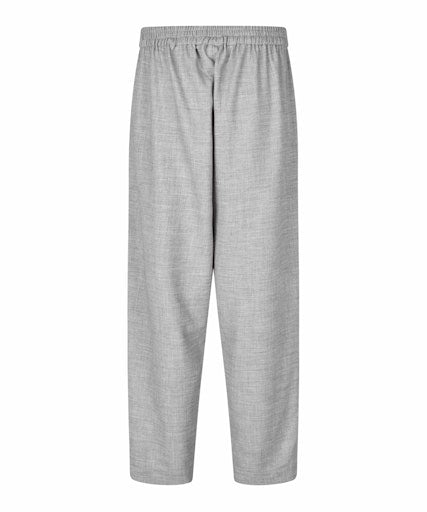 Parker Straight Leg Trousers - Light Grey Melange
