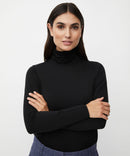 Brooklyn Turtleneck T-Shirt - Black