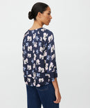 Benika 3/4 Sleeve Oversize Top - Navy Blazer