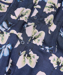 Nolivienne Long Sleeve Print Dress - Navy Blazer