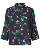 Ibilisan 3/4 Sleeve Print Blouse - Navy Blazer