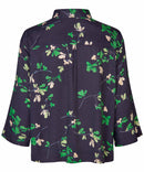 Ibilisan 3/4 Sleeve Print Blouse - Navy Blazer