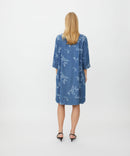 Nokolo 3/4 Sleeve Dress - Blue Denim
